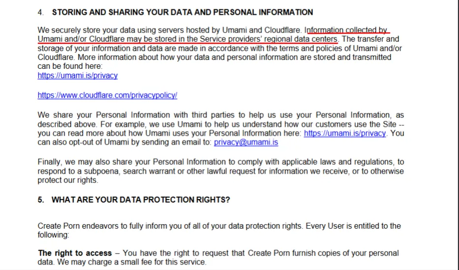 CreatePorn - Privacy Policy