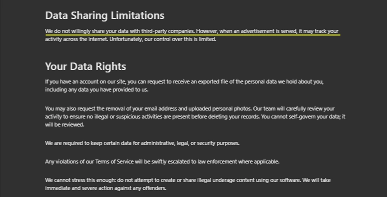 PornWorks AI - Data Privacy