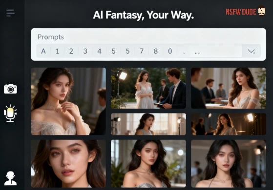AI porn generator interface animated visual