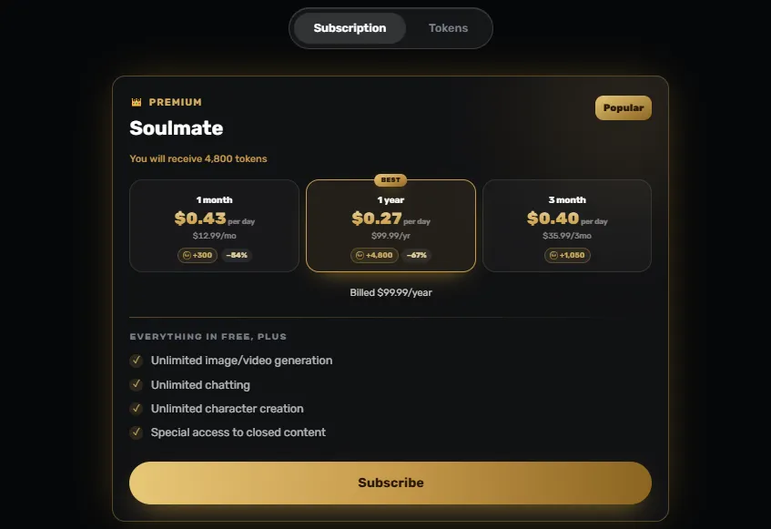 Crushi AI – Pricing Plan