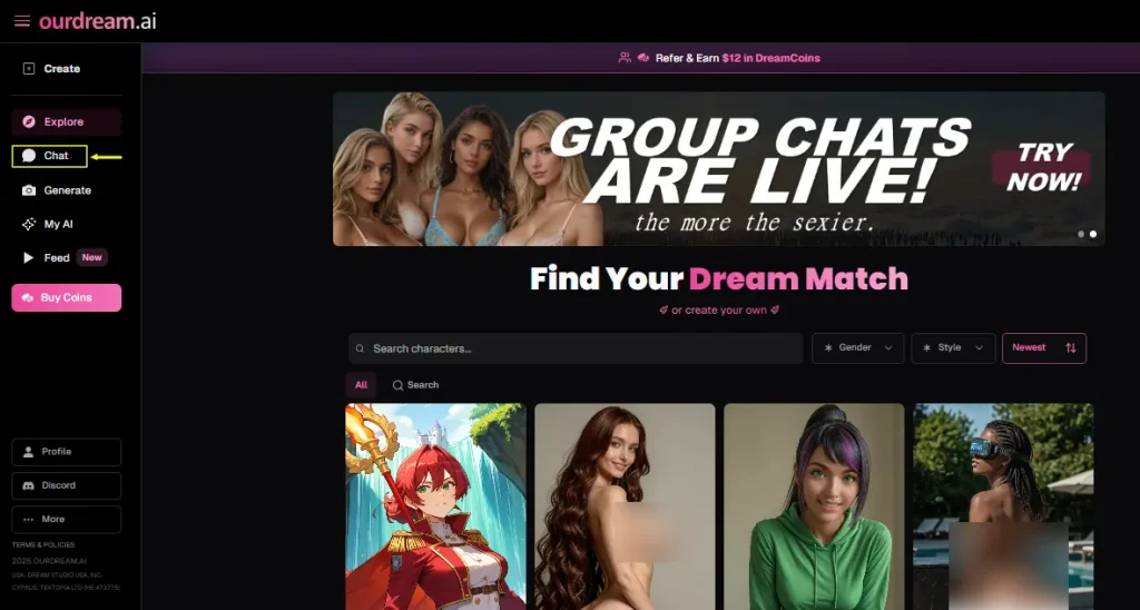 Ourdream.ai - AI NSFW Chatbot