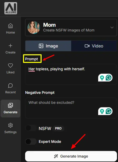 AIAlure Generate Image