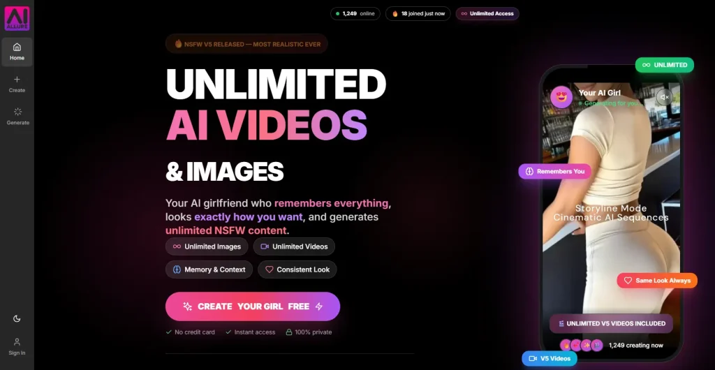 AIAlure New Homepage