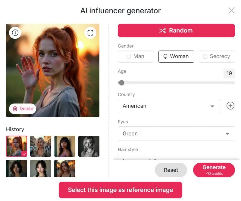 APOB AI Influencer generator
