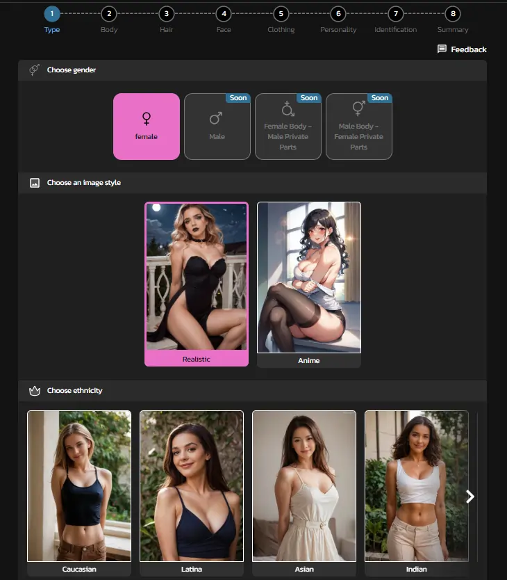 Create AI Character with Kupid AI