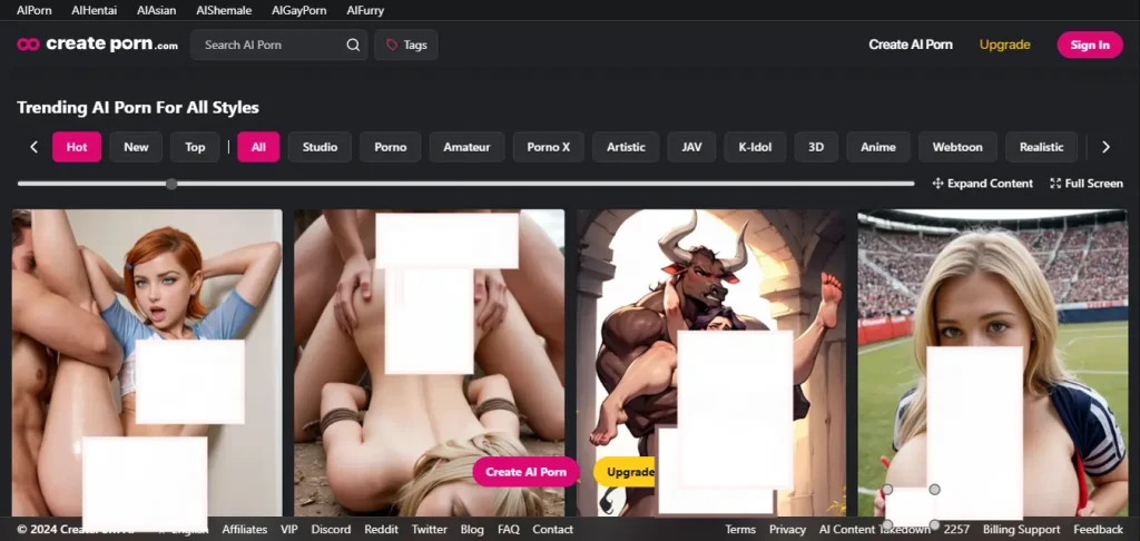 CreatePorn website