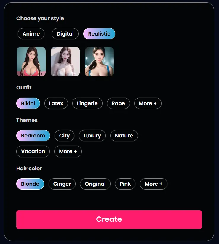 DeepMode AI Choose styels