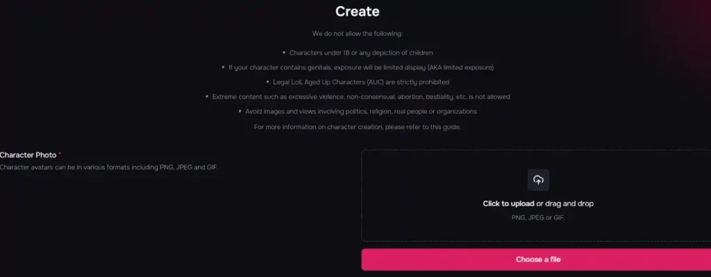 Desirex.ai AI Character Creation