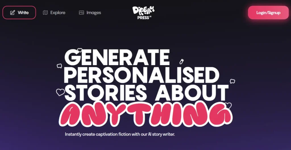 DreamPress AI User Interface