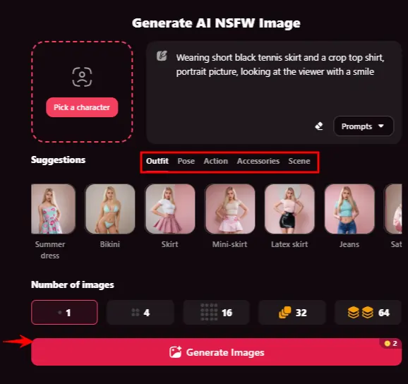 FantasyGF AI Image Generation