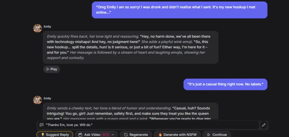 GPTGirlfriend Conversation Quality