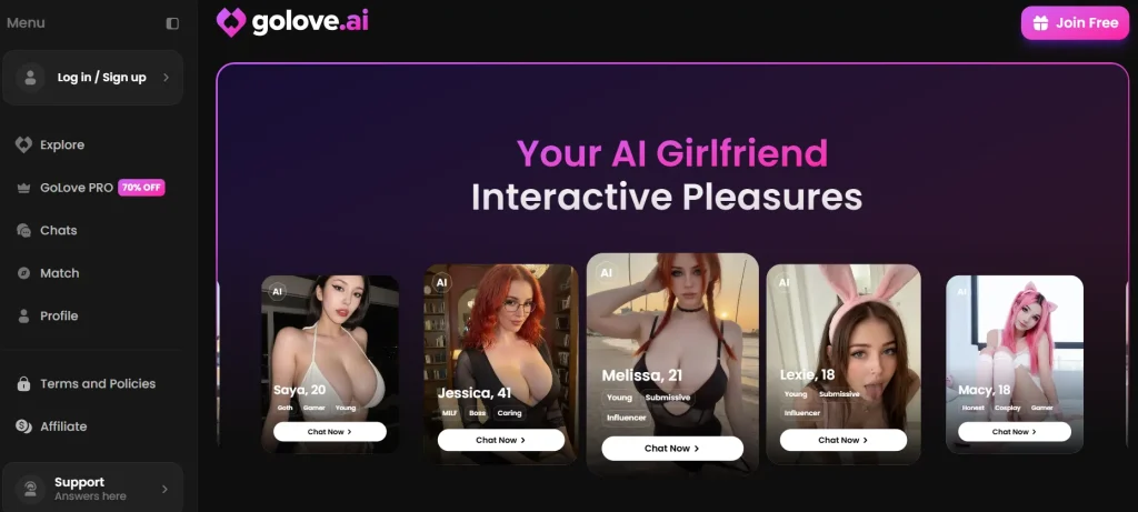 GoLove AI Homepage