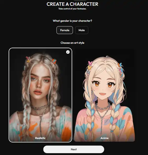 Joi AI Create Character