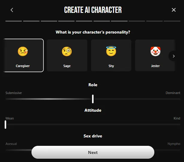 Lovescape AI Create Character