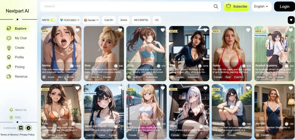 NextPart AI Homepage