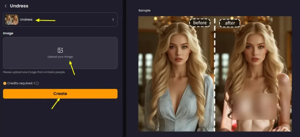 Nudify AI Undress AI Feature