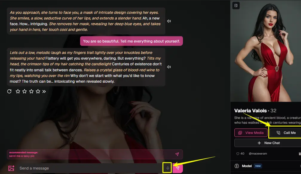 OurDream AI Voice Chat and Audio Call Feature