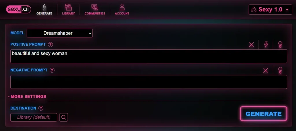 Sexy AI Text to image generation