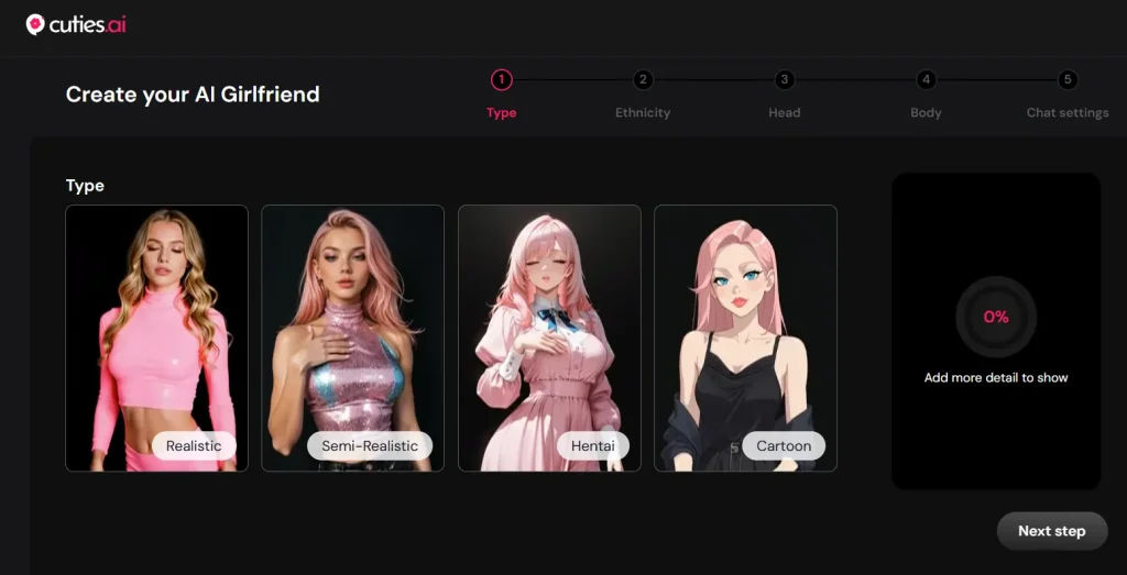 Cuties AI Custom Character Creation