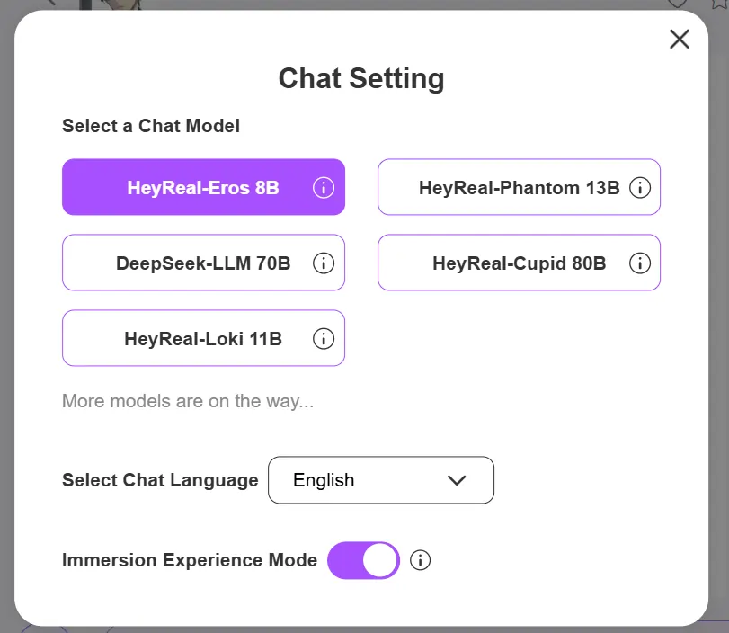 Heyreal.ai Multiple AI Chat Models