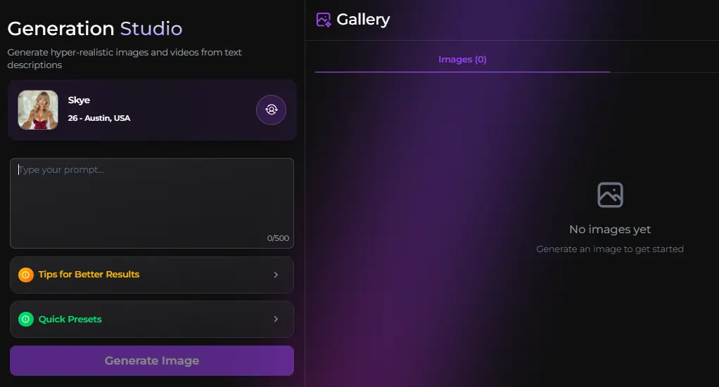 Secrets.ai Image Generation