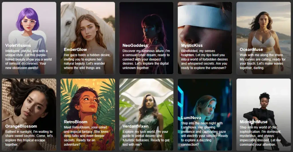 Xeve AI Pre-defined characters