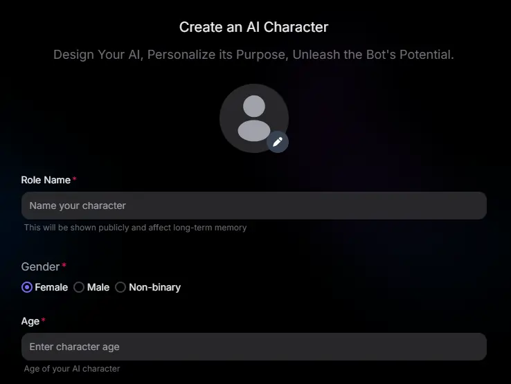 Yollo AI Custom Character Creation