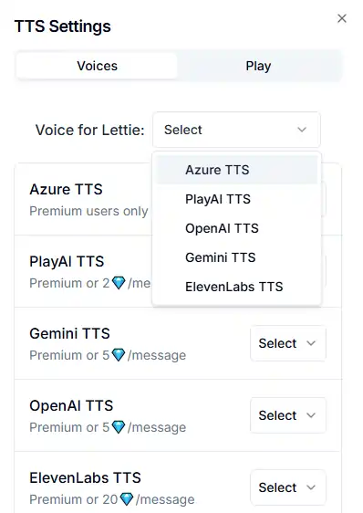 AICupid Voice Settings