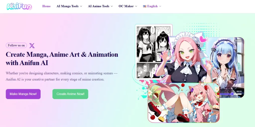 Anifun AI Homepage