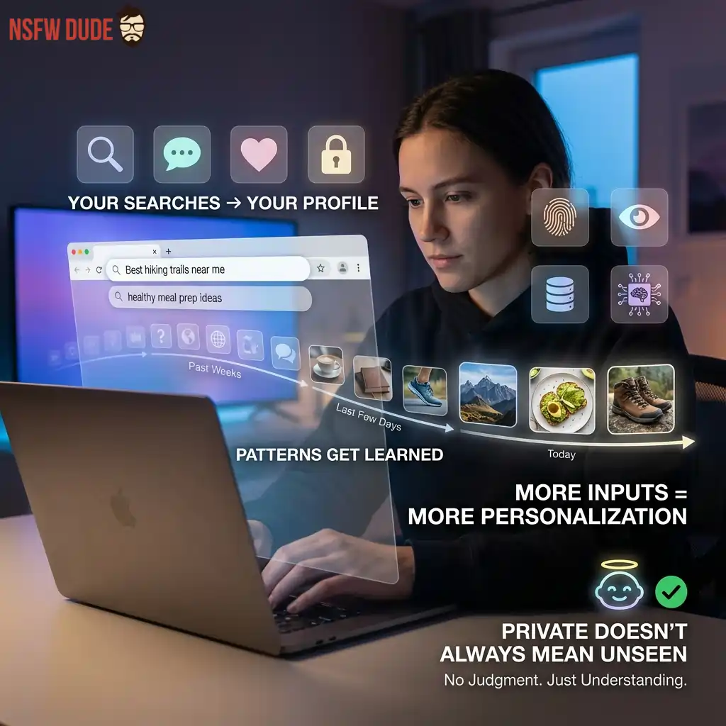 Browser history reveals personal interests and online behavior