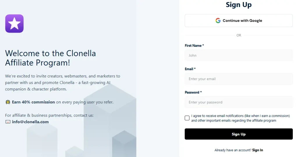 Clonela Affiliate Program