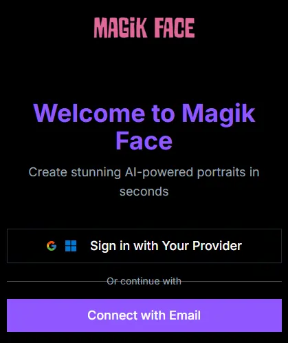 Magik Face Sign up