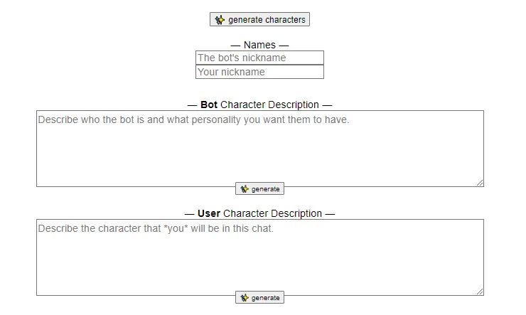 Perchance AI ChatBot Generator