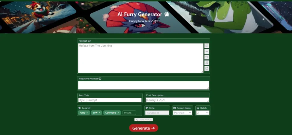 Perchance AI Furry Generator