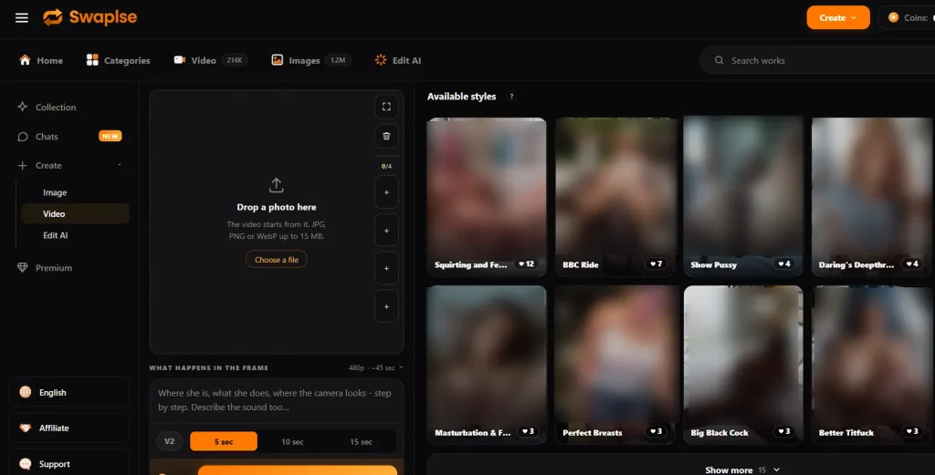 Swaplse AI NSFW Image Generator