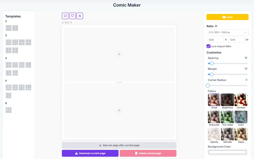 AnimeGenius Comic Maker
