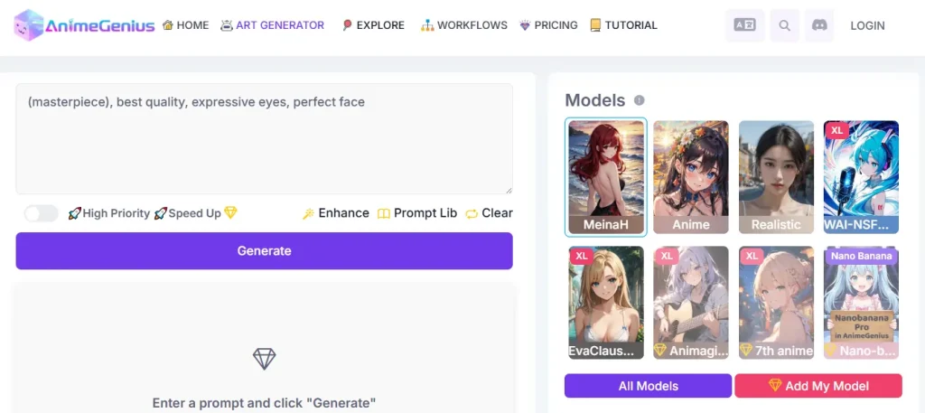 AnimeGenius Text to Image