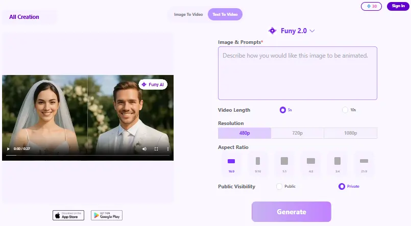 Funy AI Text To Video