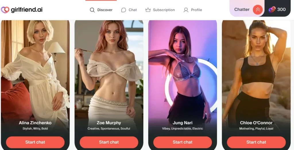 Girlfriend.AI Homepage