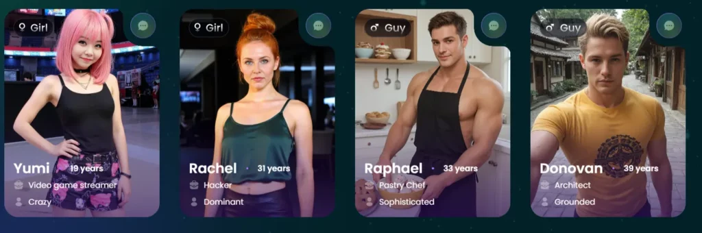 Infatuated.AI Characters