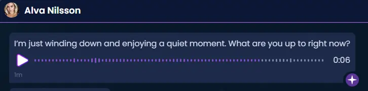 Infatuated.AI Voice Message