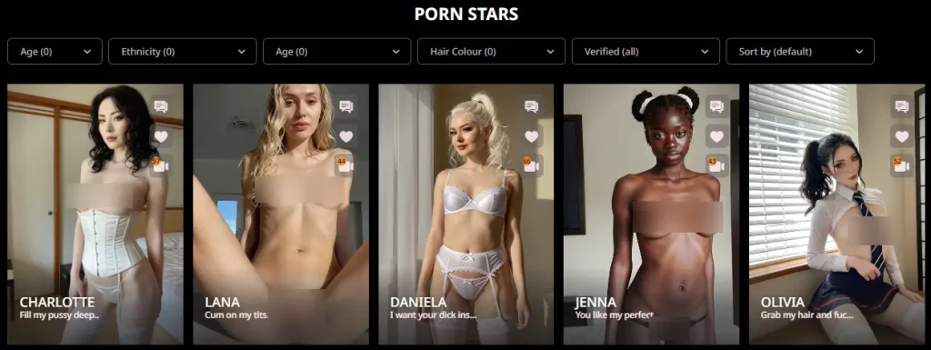 JustPorn.ai Characters