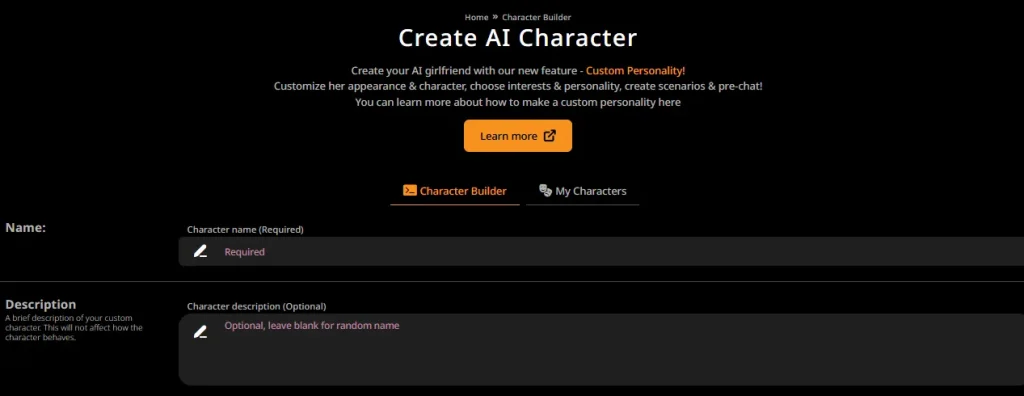 JustPorn.ai Create AI Character