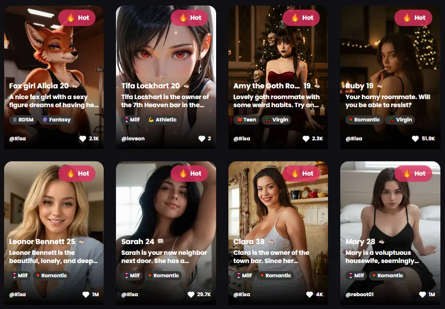 Loveon Chat Characters