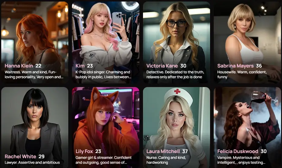 Luvea AI Character Library