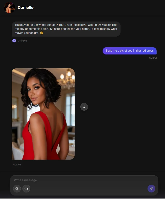 Mid chat image generation - Candy AI