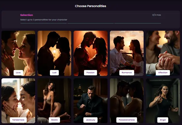 PleasureDomes AI Customise Character