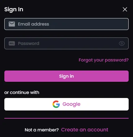PleasureDomes AI Sign In