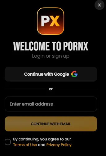 PornX AI Sign Up
