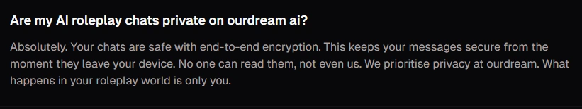 Privacy OurDream AI